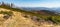 View from Chotarny vrch hill in springtime Javorniky mountains in Slovakia