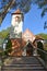 A view of the church of the Holy Monk Seraphim of Sarov Kirch Rauschen. Svetlogorsk, Kaliningrad Region