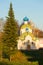 View of church of the Icon of the Mother of God Tikhvin. Tikhvin Uspensky monastery, Russia