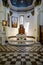 View of a church interior in medieval town Province of L \'Aquila Abruzzo Italy