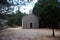 View of church of Madonna della Neve in Monte Limbara