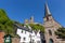 View on Church in Monreal and castle Philippsburg in the background