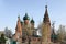 View of the Church of Nikola Wet in the spring evening. Russia, Yaroslavl city, may 1, 2019