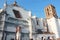 View of church with oblique and colonial windows in pueblo Zimapan Hidalgo Mexico