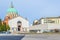 View of the church of saint nicolo vescovio al tempio ossario in Udine, Italy....IMAGE