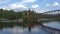 View of the Church of St. Andrew on the river Vuoksa, Sunny June day. Leningrad region, Russia