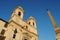 View of the church of Trinita dei Monti. Rome