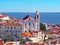 View of churches and historic architecture of Lisbon, Portugal
