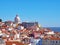 View of churches and historic architecture of Lisbon, Portugal