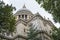 View from churchyard gardens to St Pauls - LONDON, ENGLAND - SEPTEMBER 14, 2016