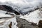 View of the Cirque de Gavarnie under cloudy sky