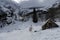 View of the Cirque de Gavarnie under cloudy sky