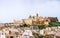 View of citadel with main city Victoria on the foreground from the north on Gozo island, Malta