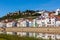 View of city Alcacer do Sal near the river Sado in Portugal