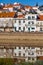 View of city Alcacer do Sal near the river Sado in Portugal