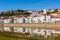 View of city Alcacer do Sal near the river Sado in Portugal