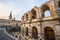 View of the city of Arles in France.