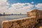 View of the city and the Bay from the fortress Castillo Del Morro lighthouse. Havana. Cuba