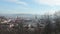 View of the city of Brno, the white tower of St. James Church