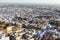 View at the city and city wall of Bundi from Bundi palace, Rajasthan, India