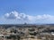 The view on the city and the cliffs from Citadel in Gozo island