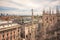 View the city from Duomo Cathedral, Milan