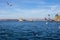 View of the city from the ferry, Istanbul, Turkey.