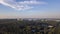 View of the city in the forest summer drone, sunny day. Ukraine, Vyshgorod