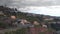 View of the city of Funchal from the cable car. A city on the island of Madeira.