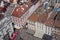 View from the City hall tower in Lviv in Ukraine