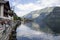 View of the city of Hallstatt and Lake Hallstattersee