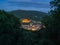 View of the city of Heidelberg at blue hour