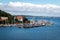 View at the city Kiel, the harbor and the coastline