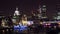 The view of the city of London at night