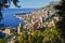 View of the city of Monaco. French Riviera