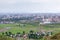 View of the city from the mountain. Summer landscape. Kyrgyzstan, Bishkek