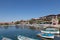 View of city Old Nessebar and sea