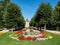 View of the city park of Karlovy Vary