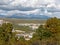 View of the city of Petropavlovsk-Kamchatsky from Mishennaya Sopka. Kamchatka Peninsula, Russia