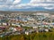 View of the city of Petropavlovsk-Kamchatsky from Mishennaya Sopka. Kamchatka Peninsula, Russia