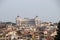 view of the city of Rome in Italy with rooftops and Roman architectures view