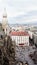 View of city, roofs of houses from St. Stephen`s Cathedral, Vienna, Austria