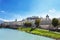 View of city salzburg and Salzach river, Austria