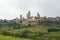 A view of the city of San Gimignano on a cloudy September day. Italy