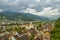 View on city of Sargans in canton of Sankt Gallen in Switzerland