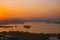 View of the city. Sunset. Udaipur, India.