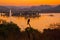 View of the city. Sunset. Udaipur, India.