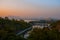 View of the city. Sunset. Udaipur, India.