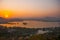 View of the city. Sunset. Udaipur, India.