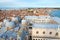 View of the city of Venice with St Marks Basilica and the Doge Palace